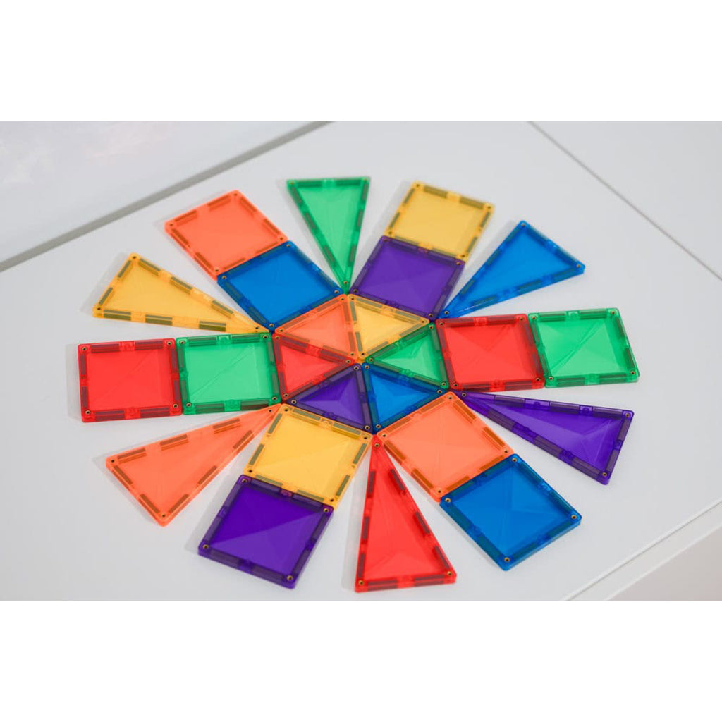 Connetix magnetiskt byggset, Mini Pack, 24 delar - Rainbow