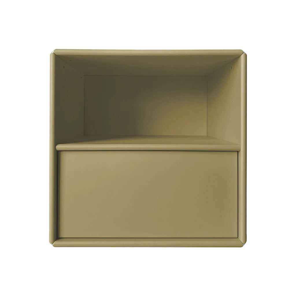 By Aulum Charlie natbord med skuffe, 40 x 40 cm - Olive