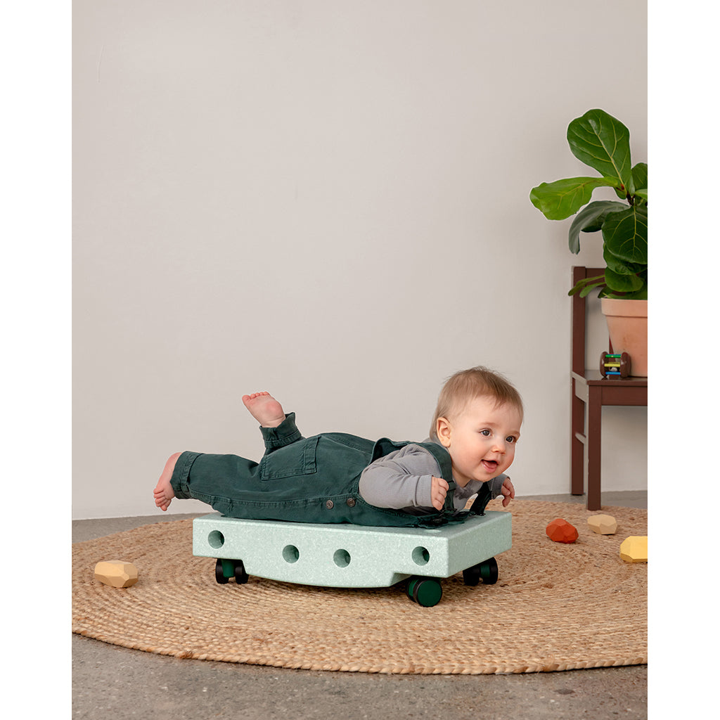 Modu byggleksak i skum, Curiosity set, 14 delar - Ocean mint/Forest green