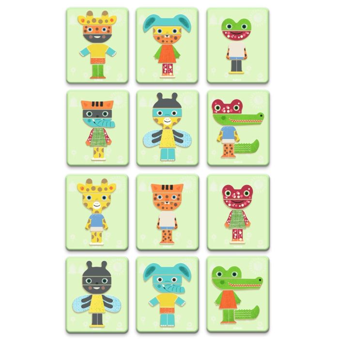 Djeco magnetleksak, Inzebox - Mixa djur