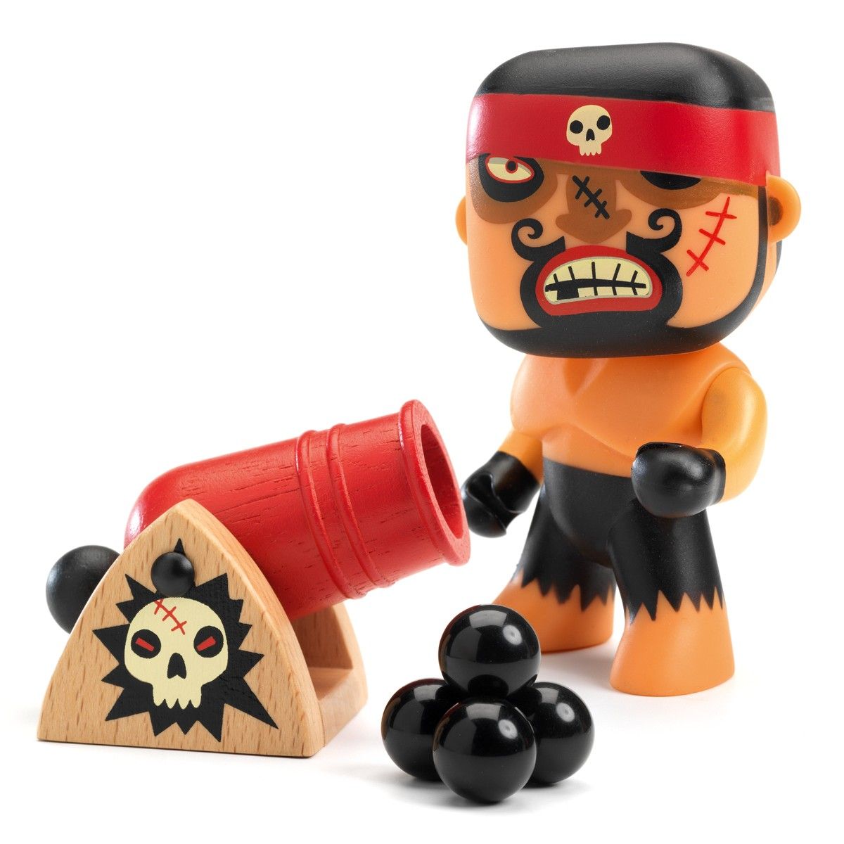 Djeco Arty Toys piratfigur, Rick & Boumcrack med kanon