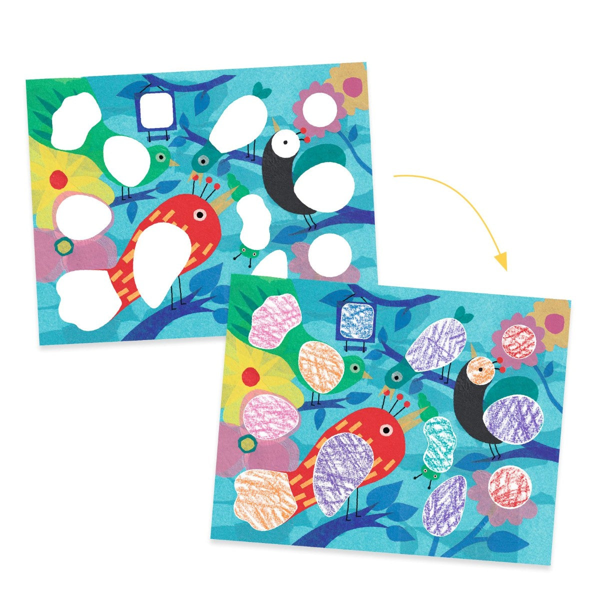 Djeco Farvelæg, Fugle & Co. DJ08993