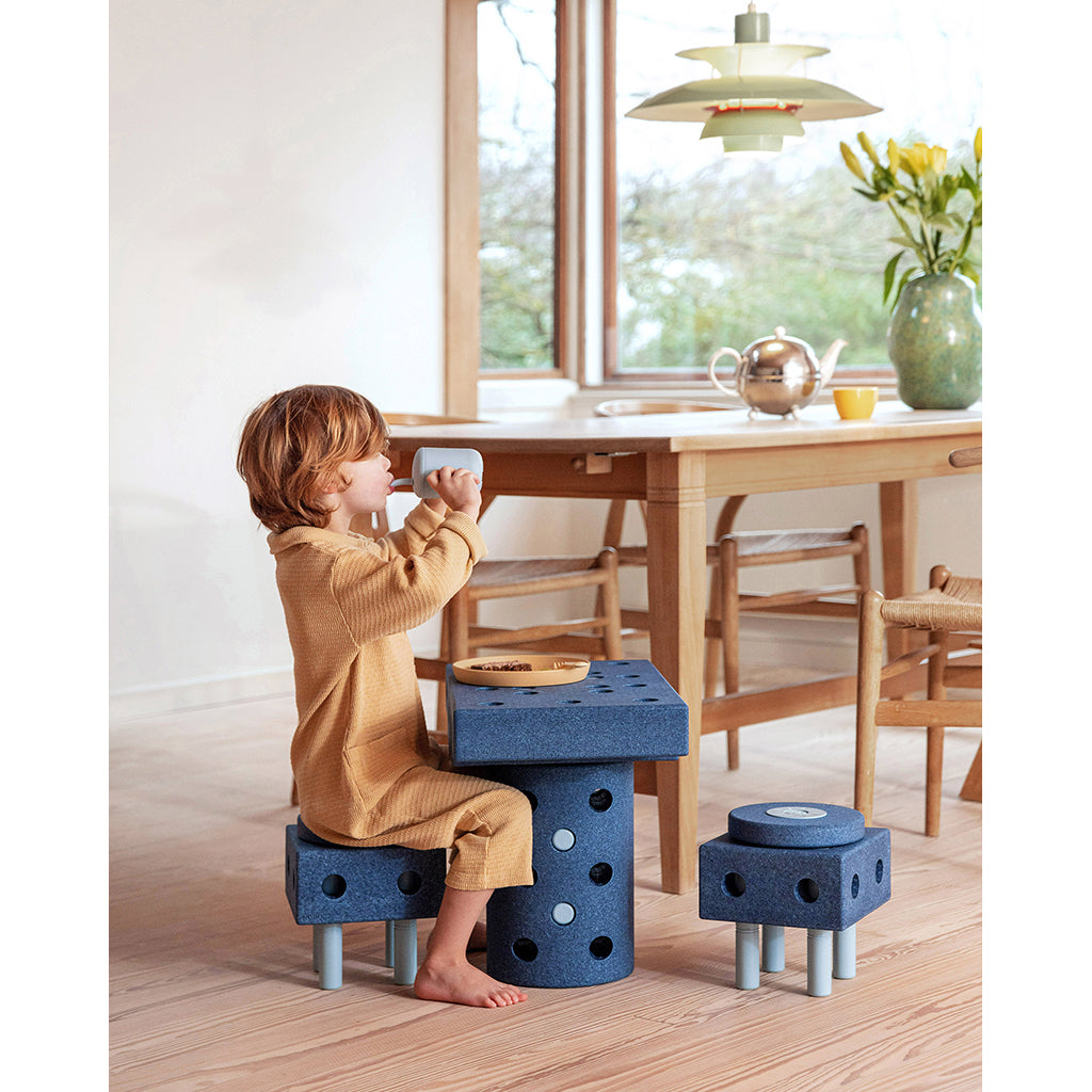 Modu byggleksak i skum, Dreamer set, 34 delar - Deep blue/ Sky blue