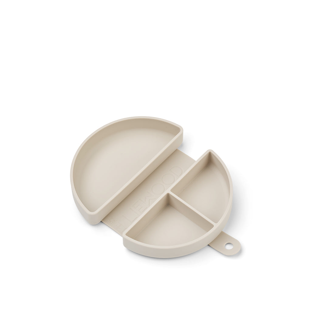 Liewood Eugene hopfällbar matlåda i silikon - Bunny/Sandy