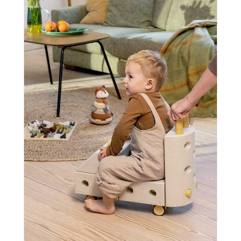 Modu byggelegetøj i skum, Explorer sæt, 19 dele - Sand Grey / Honey Yellow