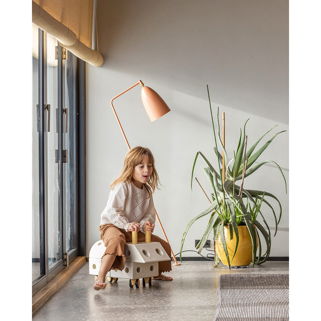 Modu byggelegetøj i skum, Explorer sæt, 19 dele - Sand Grey / Honey Yellow