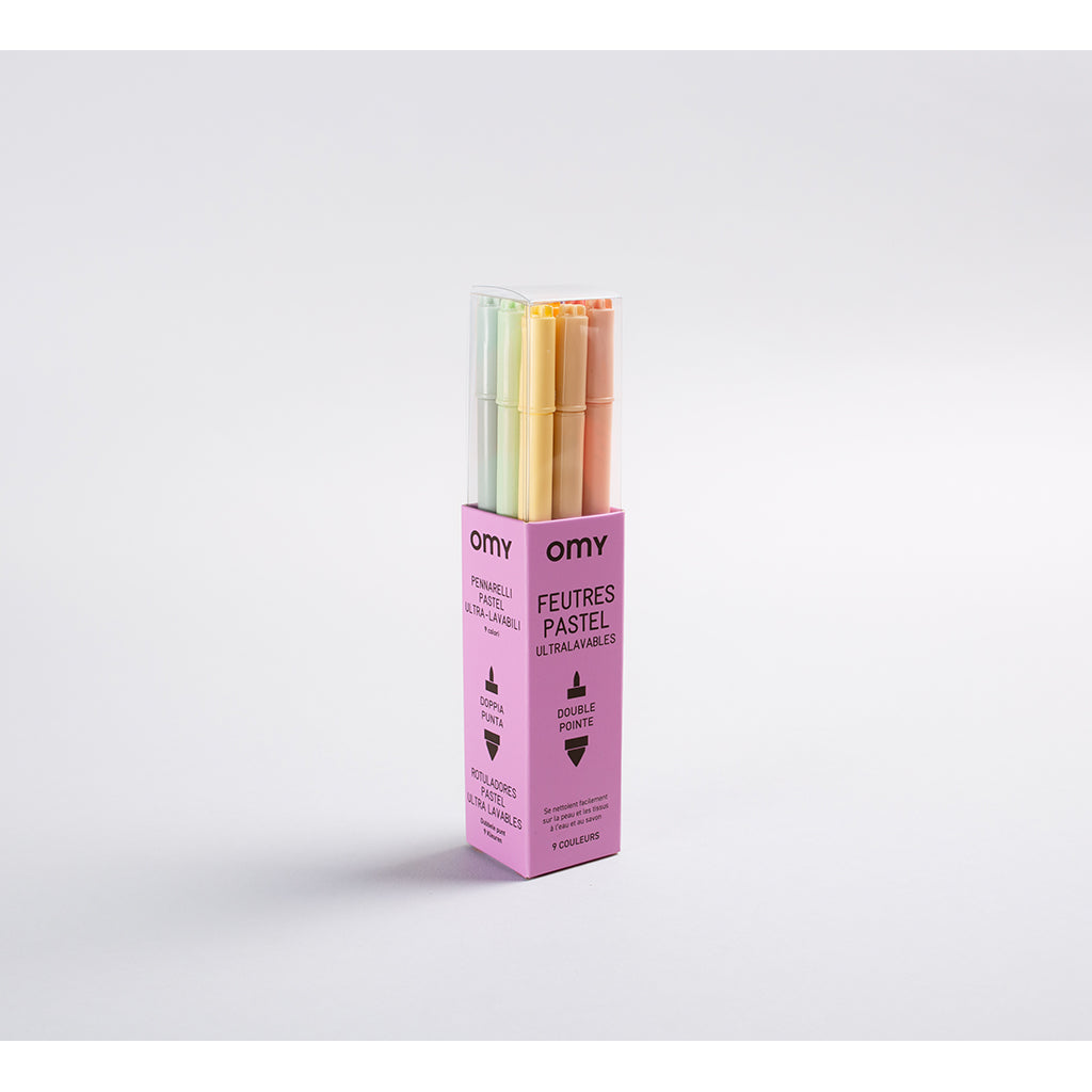 Omy Filtpennor, 9 st - Pastell