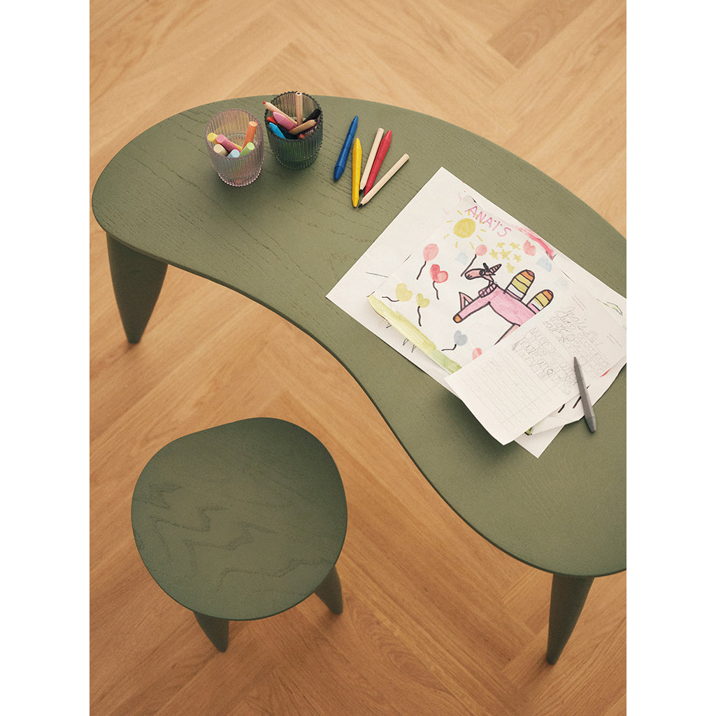 ferm Living børnestol, Feve Kids Stool - Elm green