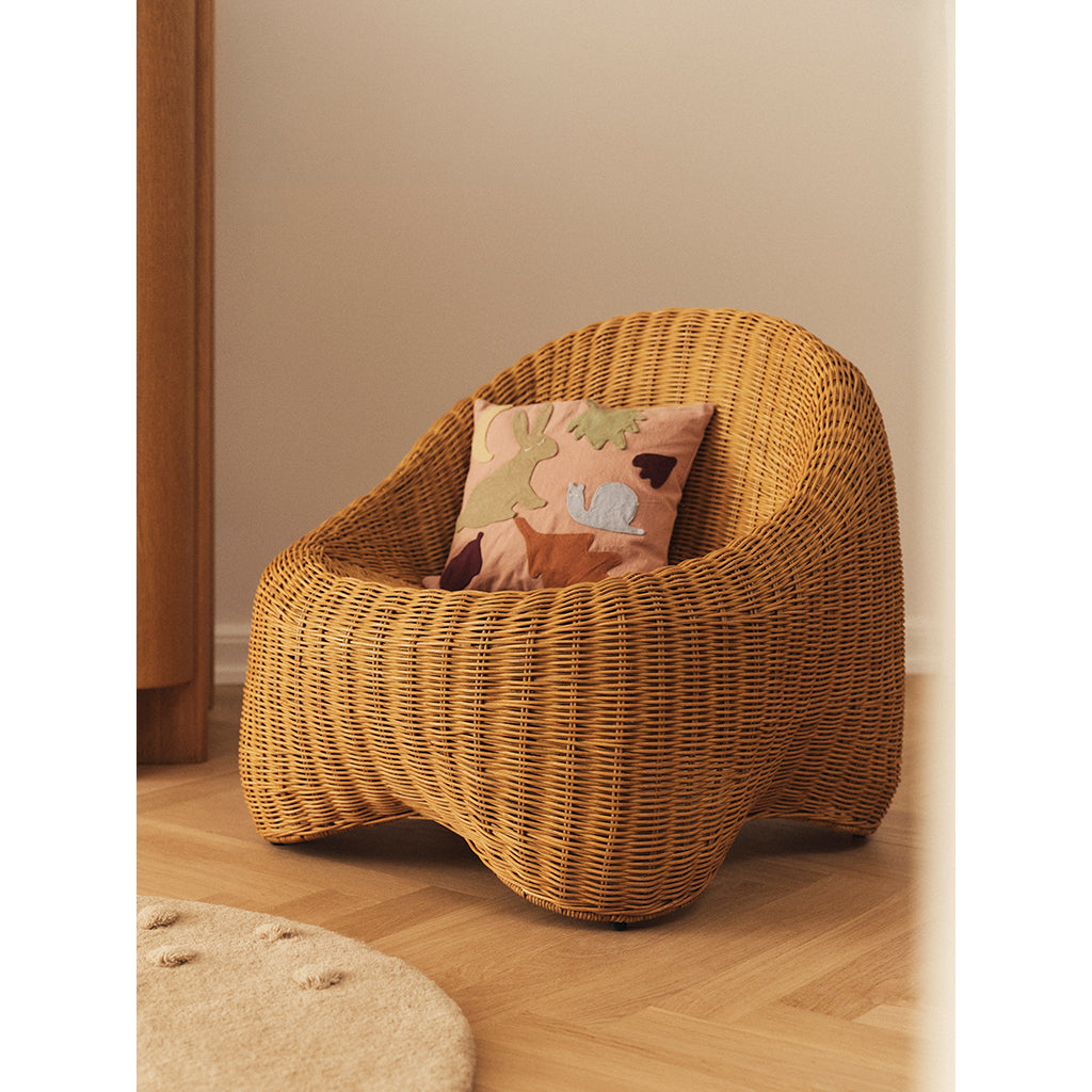 ferm Living Willora Kids Lounge Chair - Natural