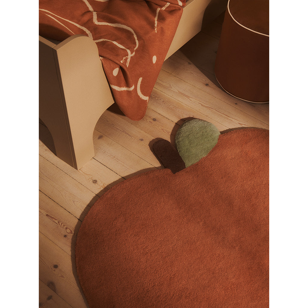 ferm Living tuftad matta, Apple - Brown clay
