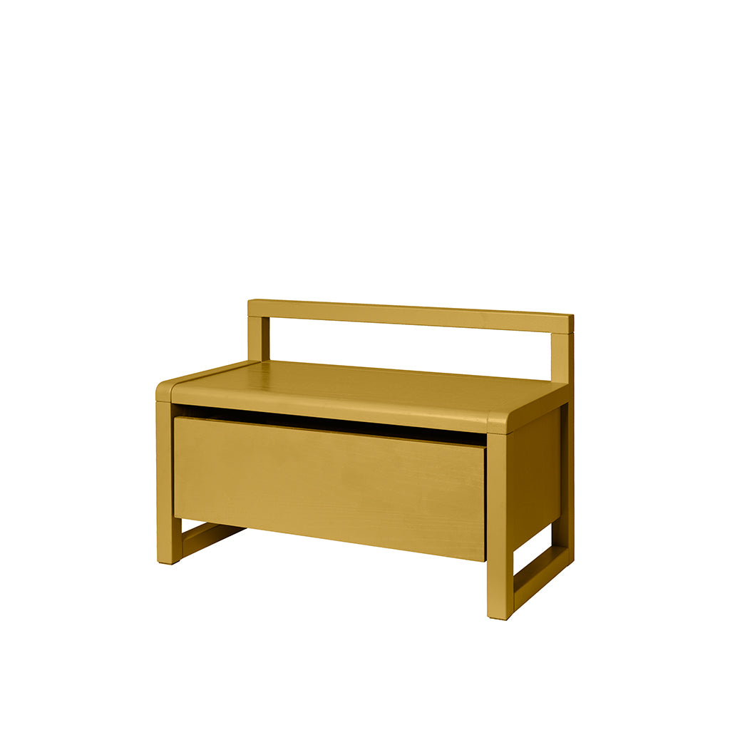 ferm Living børnebænk m opbevaring, Little Architect storage bench - Yellow