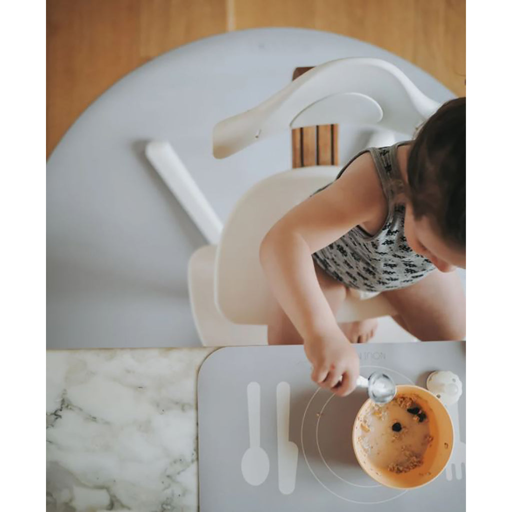 Noui Noui Golvmatta, stolunderlägg, rund – Grey Powder