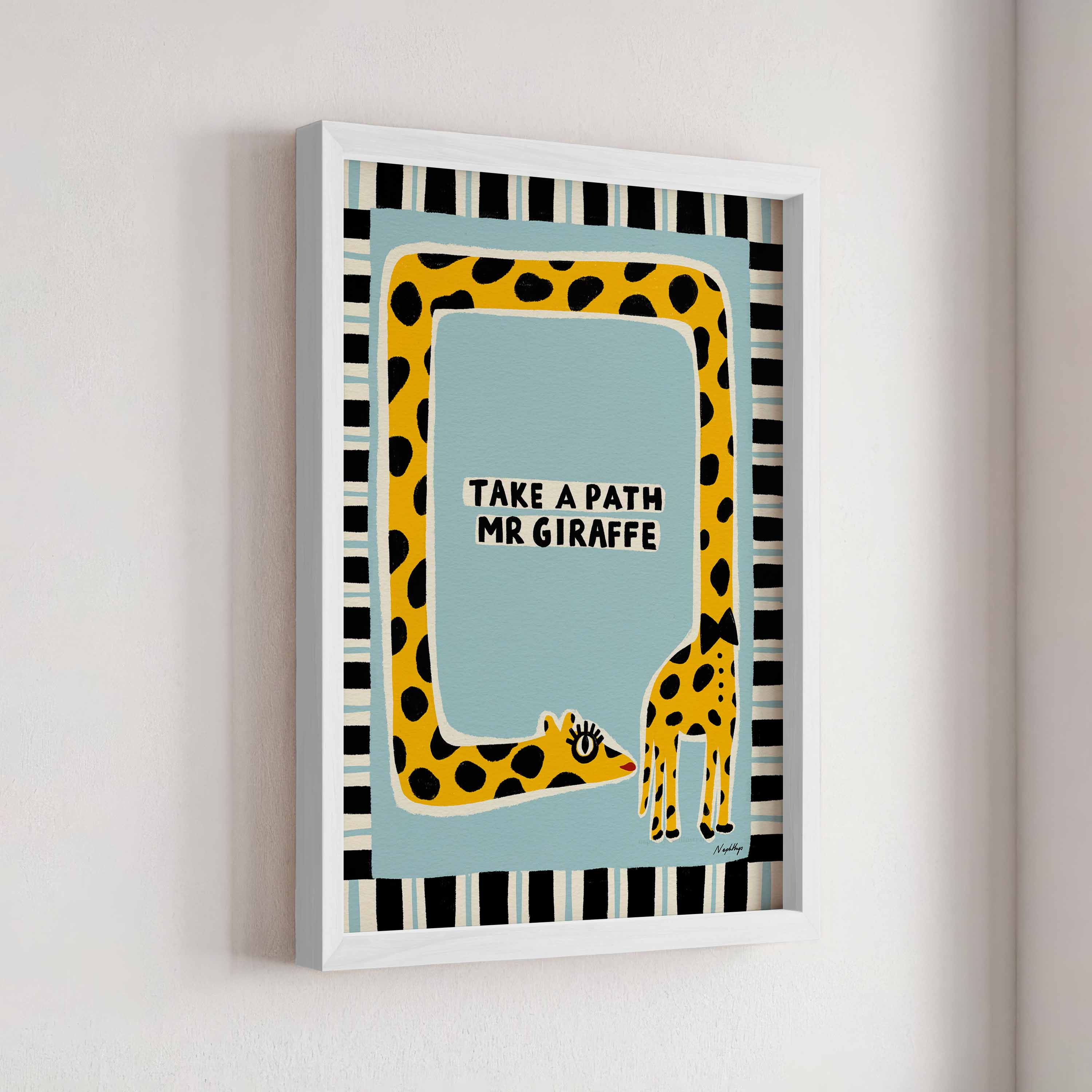 Nephthys Illustrated plakat, Take af Path Mr Giraffe – A4