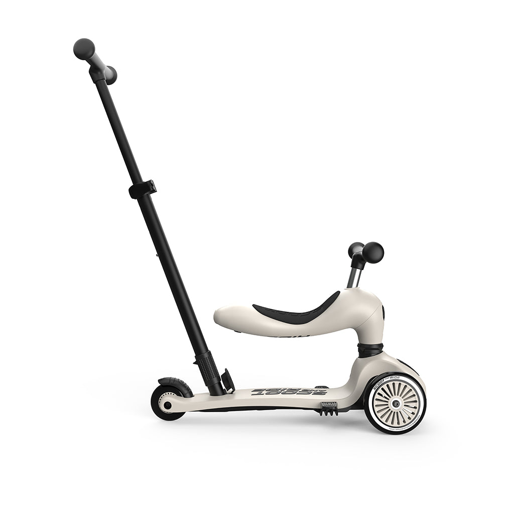 Scoot and Ride, Highway Kick 1, Push & Go sparkcykel med skjutstång - Ash
