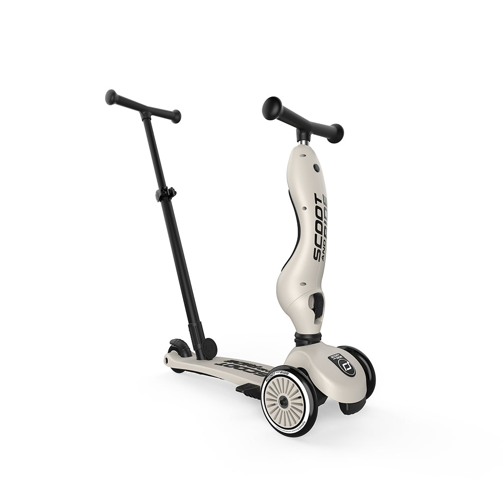 Scoot and Ride, Highway Kick 1, Push & Go sparkcykel med skjutstång - Ash