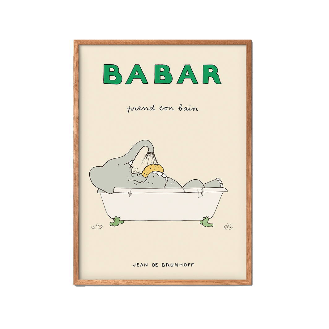 Badkar, Babar poster – Jean de Brunhoff, flera storlekar