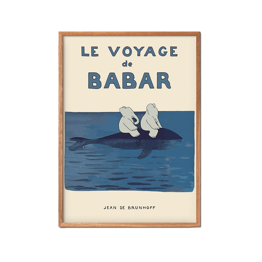 Le Voyage, Babar poster - Jean de Brunhoff, flera storlekar
