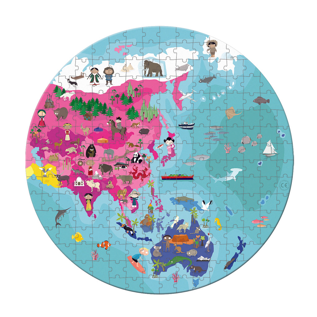 Pusselspel världen runt från Janod
