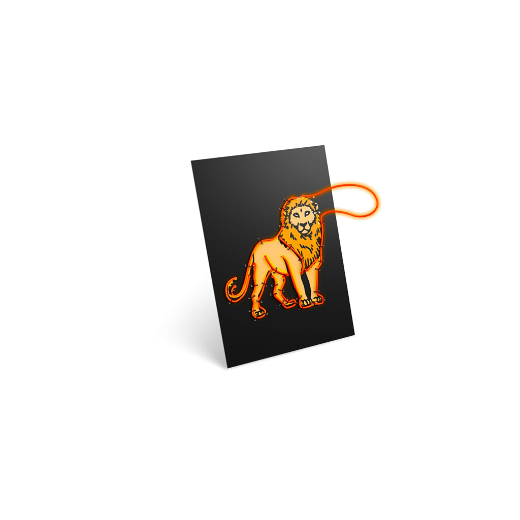 Kidyneon, DIY självlysande bilder med orange neontråd - Animal