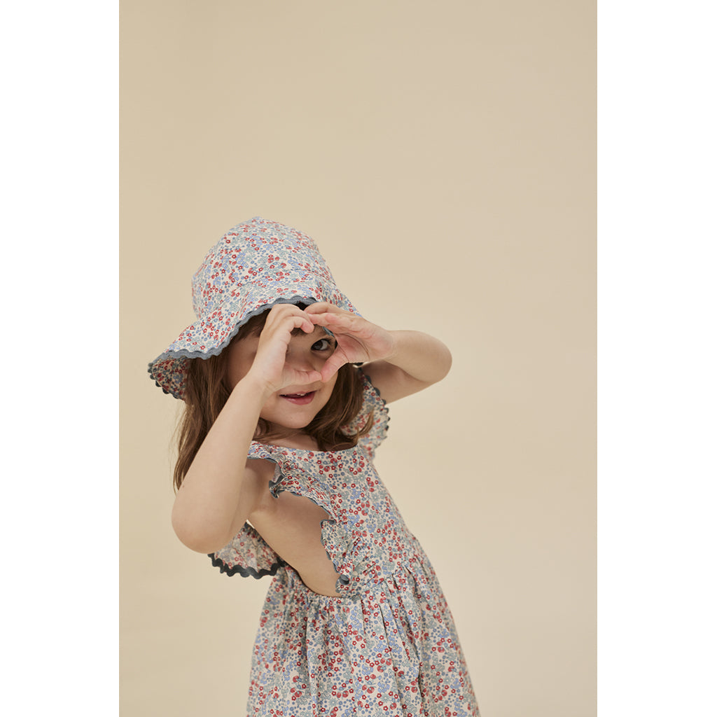 Konges Sløjd Verbena solhatt, Bibi Blue - strl. 3 mån.- 4 år