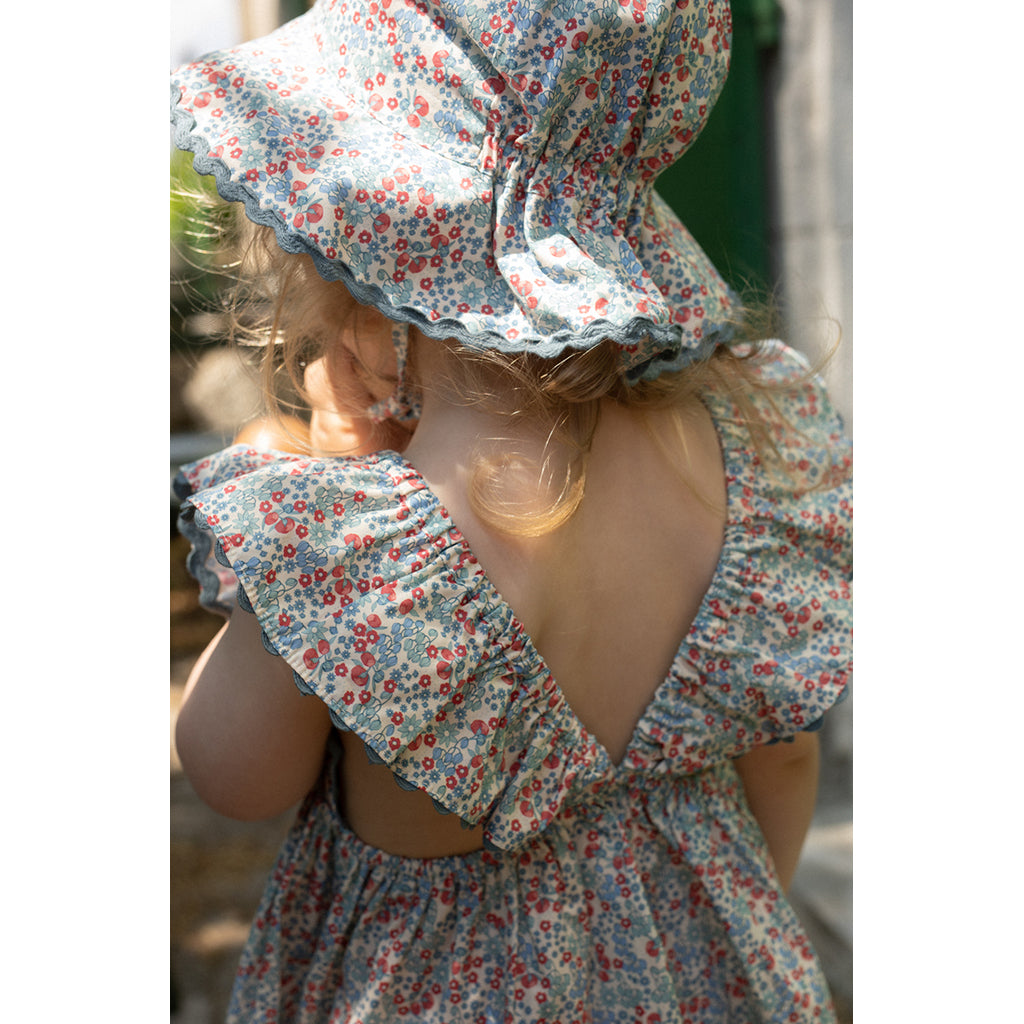 Konges Sløjd Verbena solhatt, Bibi Blue - strl. 3 mån.- 4 år