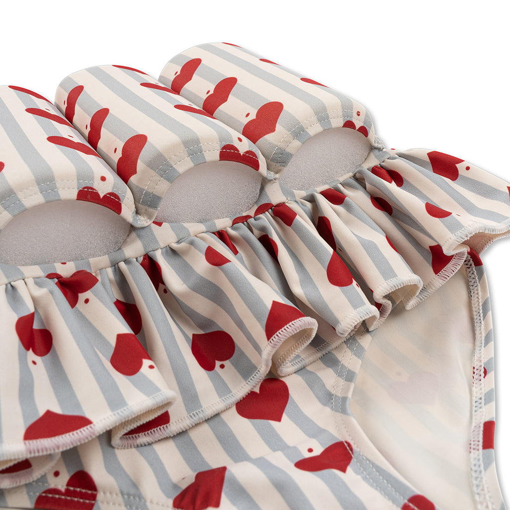 Konges Sløjd baddräkt med avtagbara flytblock, Amour blå randig - strl. 9 mån. - 4 år