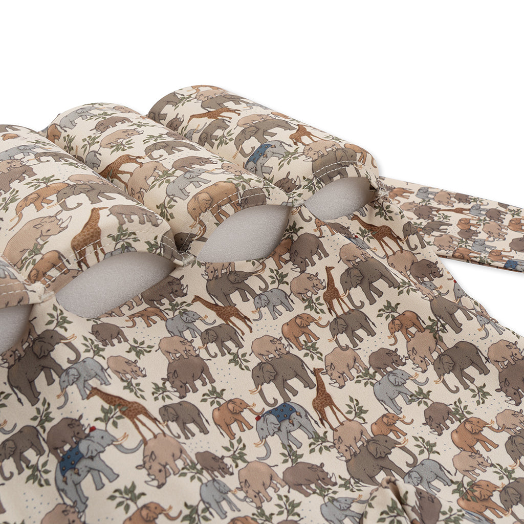 Konges Sløjd baddräkt, heltäckande med avtagbara flytblock, Safari – strl. 9 mån. – 4 år