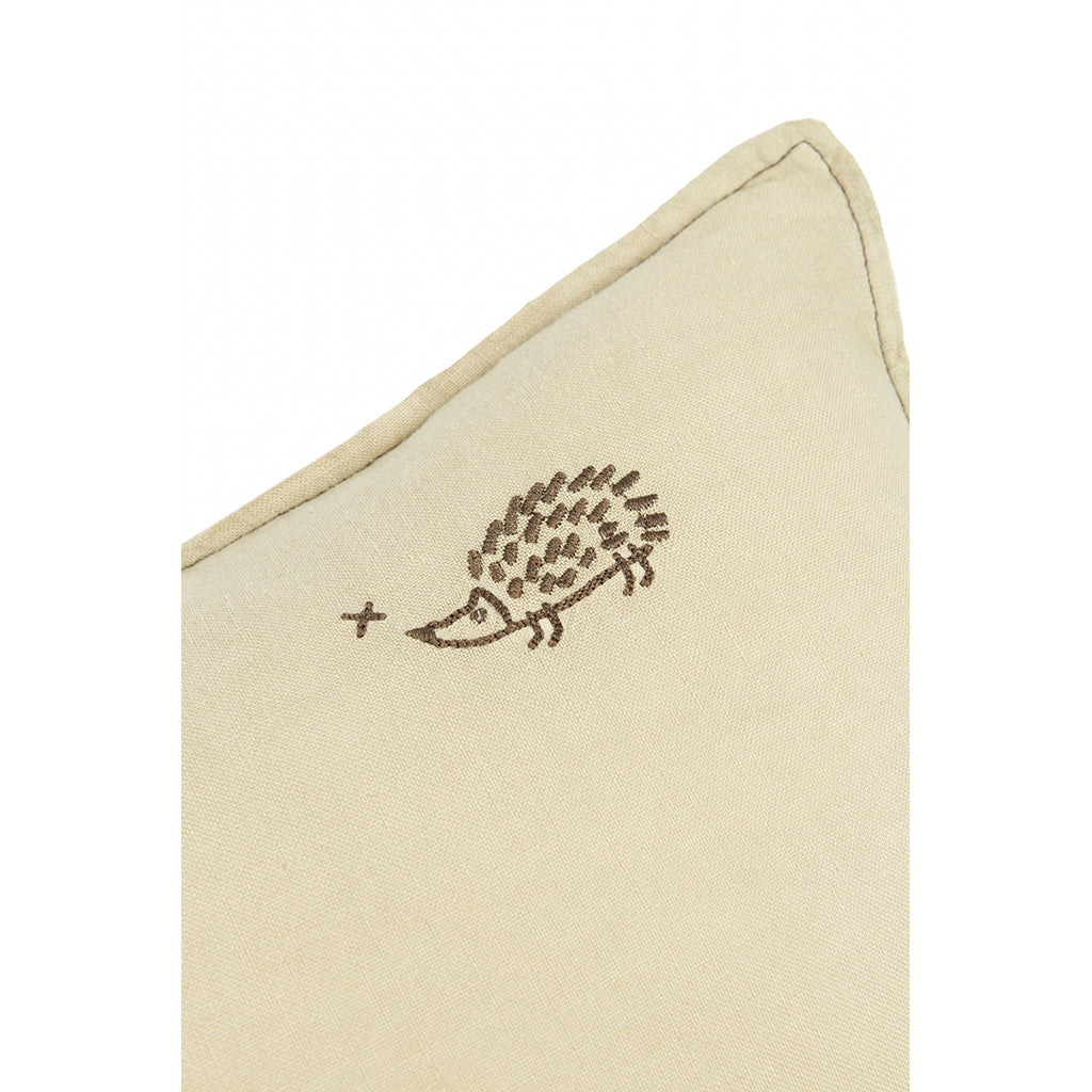 Nobodinoz kudde, tvättat franskt linne, 50 x 30 cm - Green tea