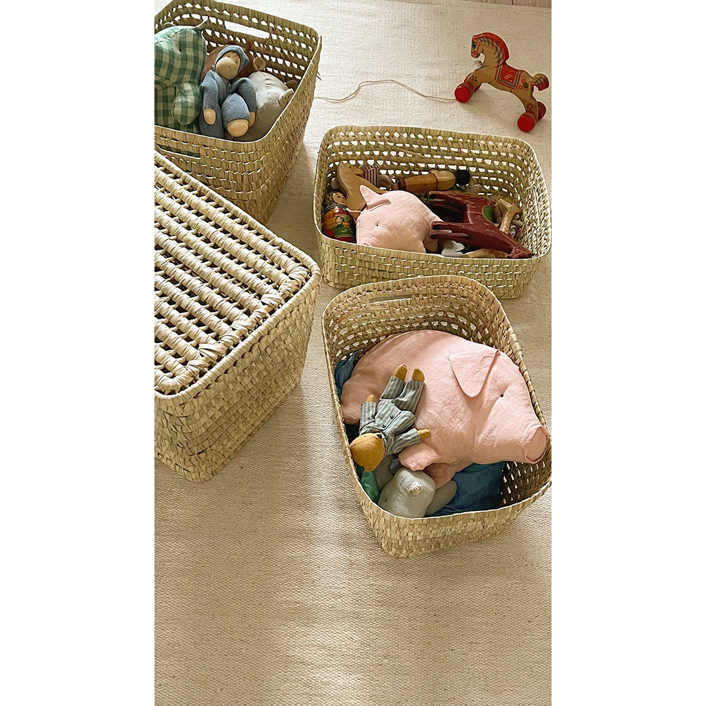 Lubilu korg i palmblad, L38 – 38 x 29 x 19 cm