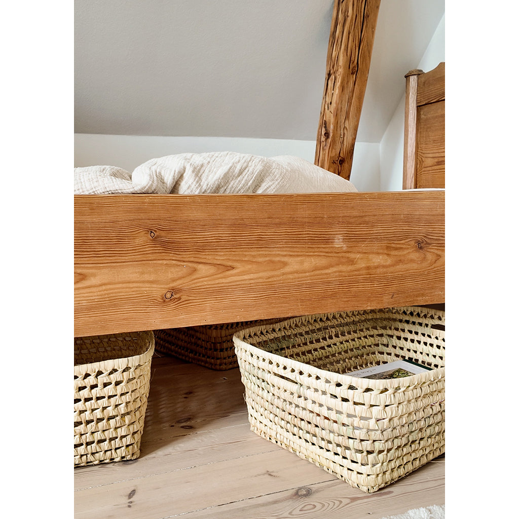 Lubilu korg av palmblad, L48 - 48 x 40 x 20 cm