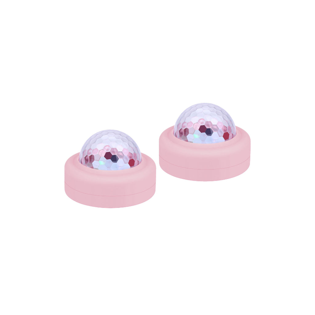 Lalarma Disco duo, Rose – Set med 2 mini discoljus