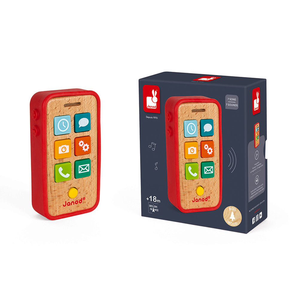 Janod babyleksaker, Sound telephone - Telefon med ljud
