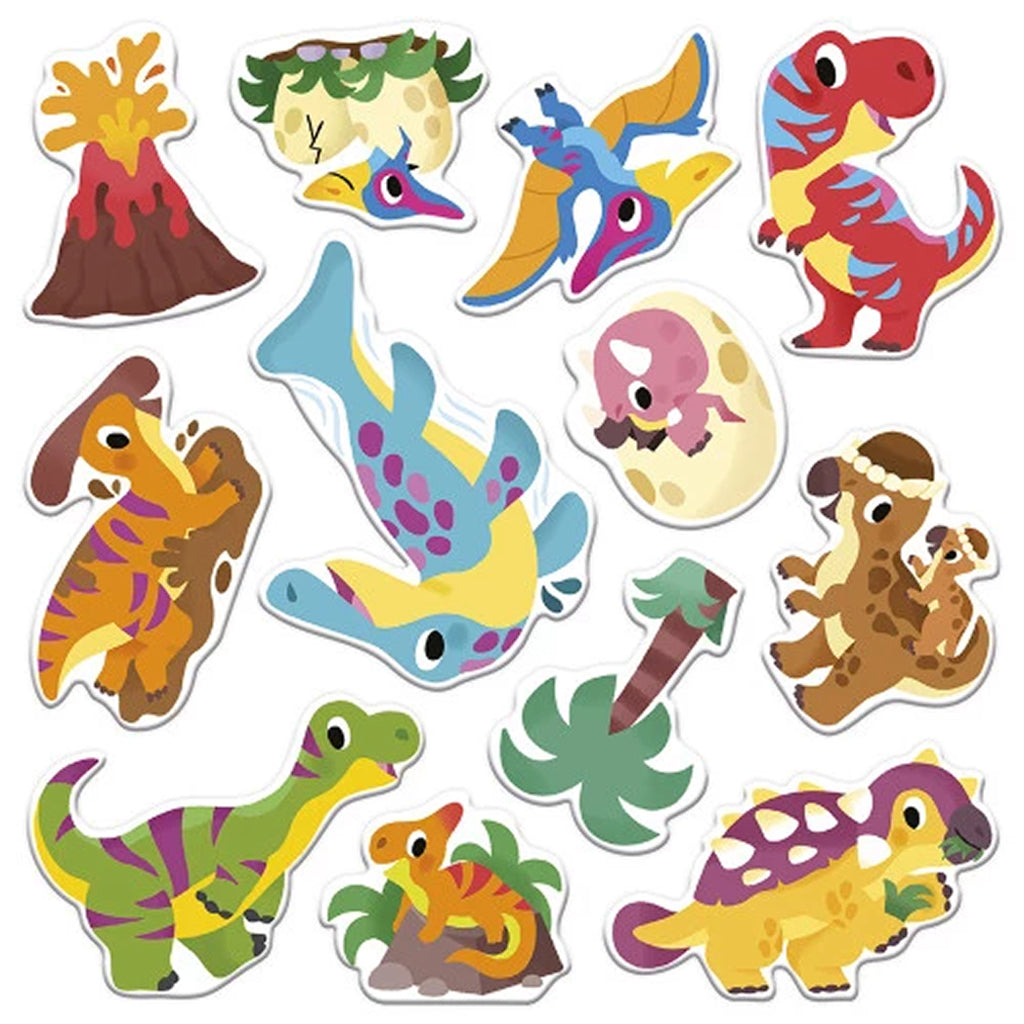 Janod Återanvändbara Tjocka Stickers, Dinosaurier