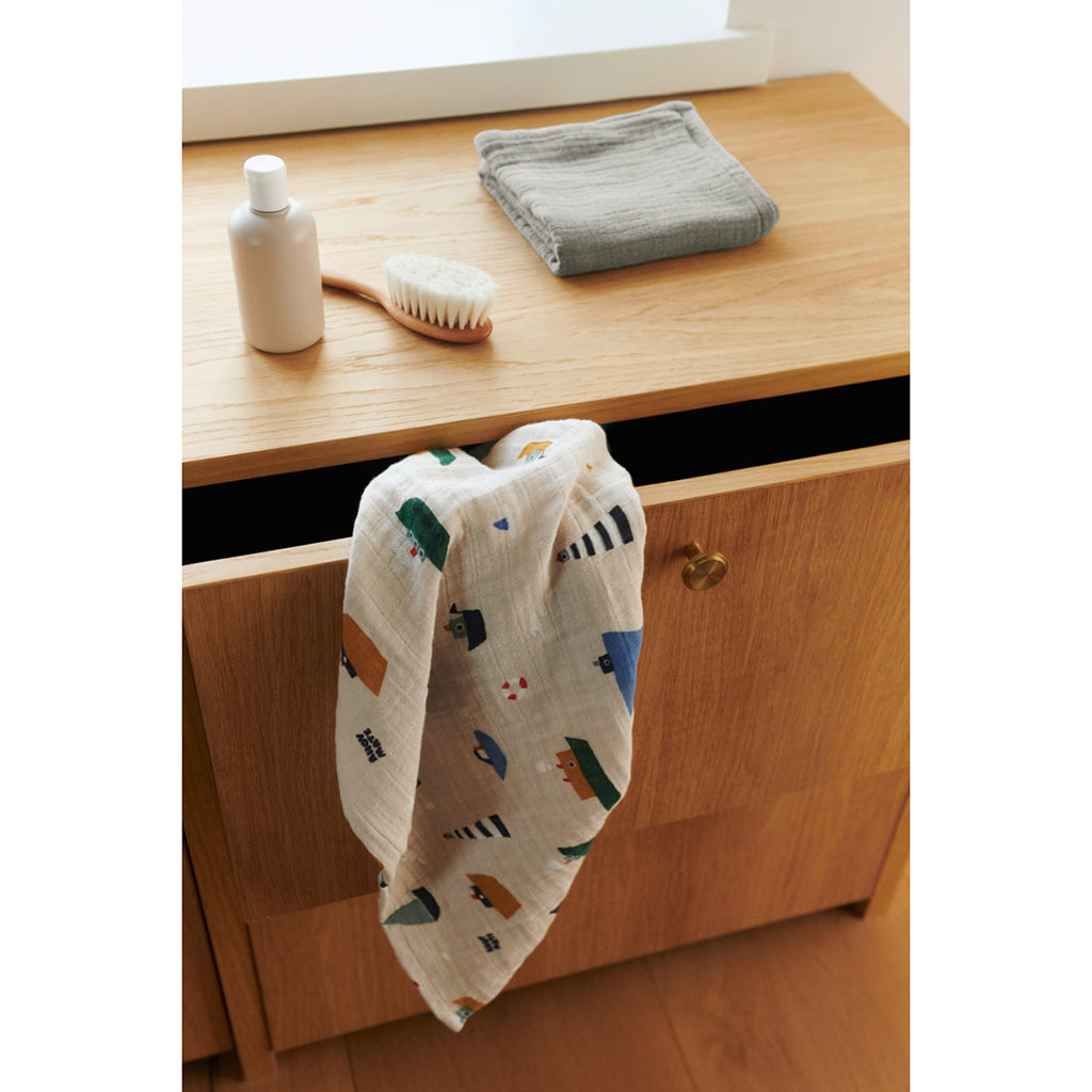 Liewood tygblöjor, Lewis muslin 2-pack - Sailing/dove blue mix