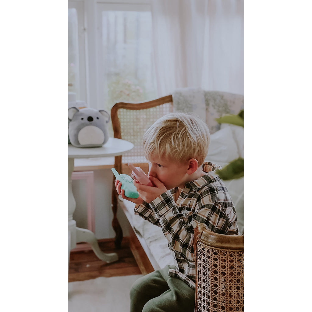 Lalarma walkie talkie för barn, blå