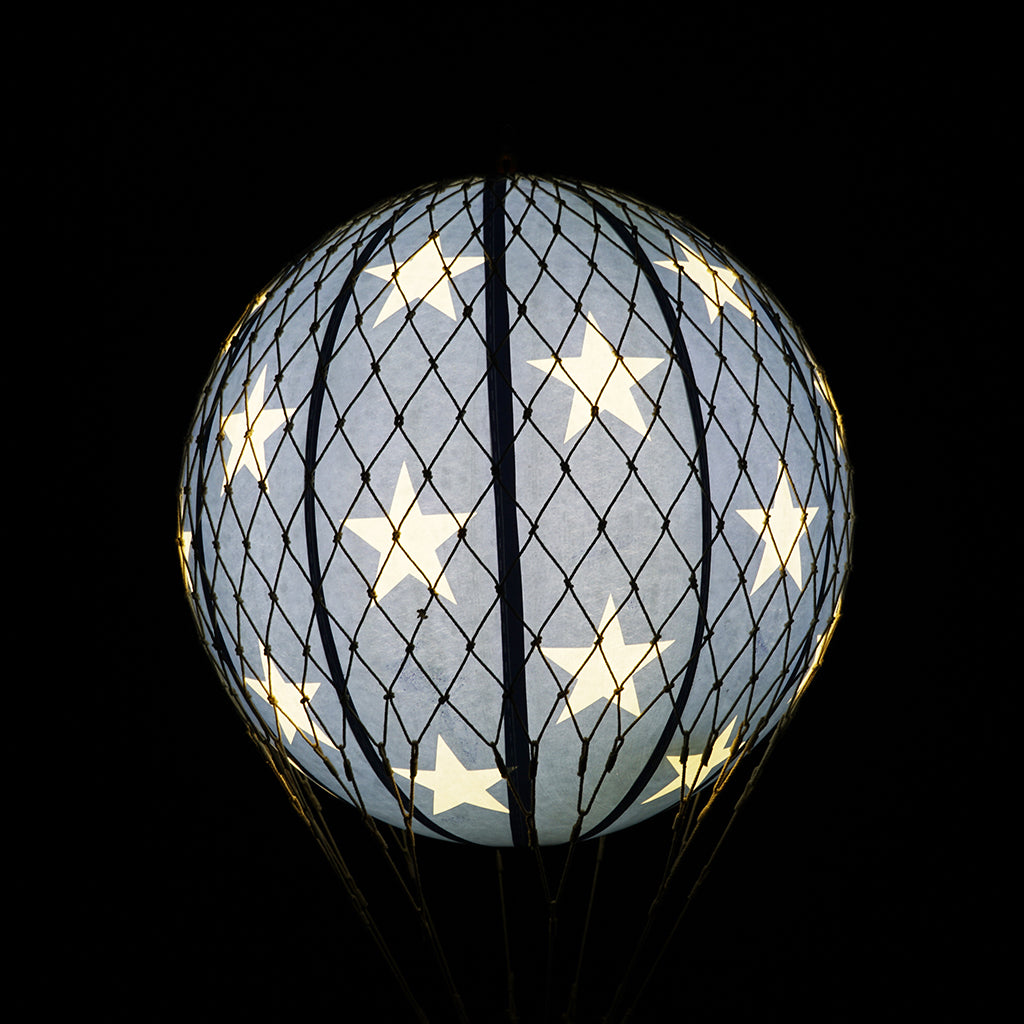 LED Luftballong, Blue stars - 32 cm