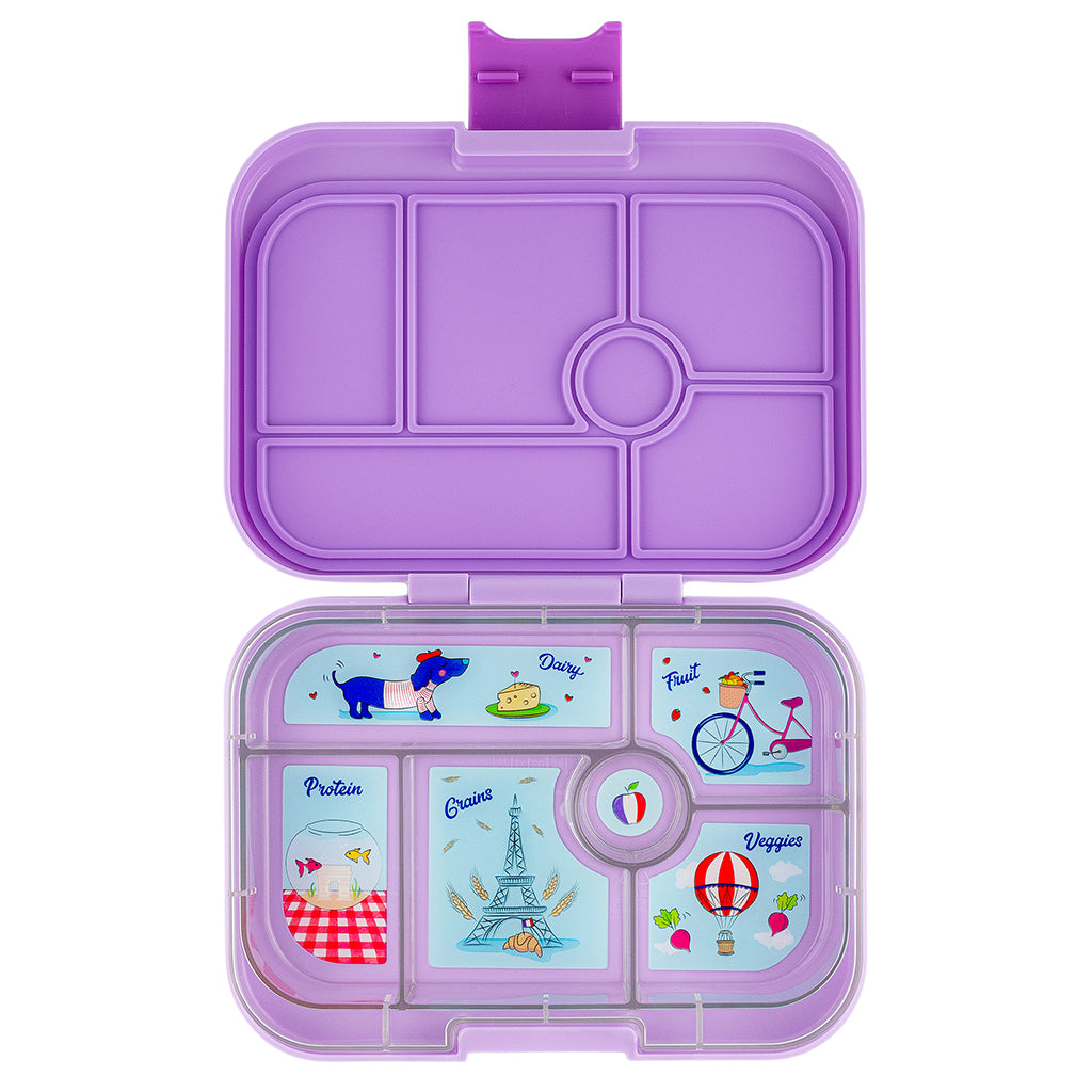 Yumbox matlåda med 6 fack, Original - Lulu Purple / Paris bricka