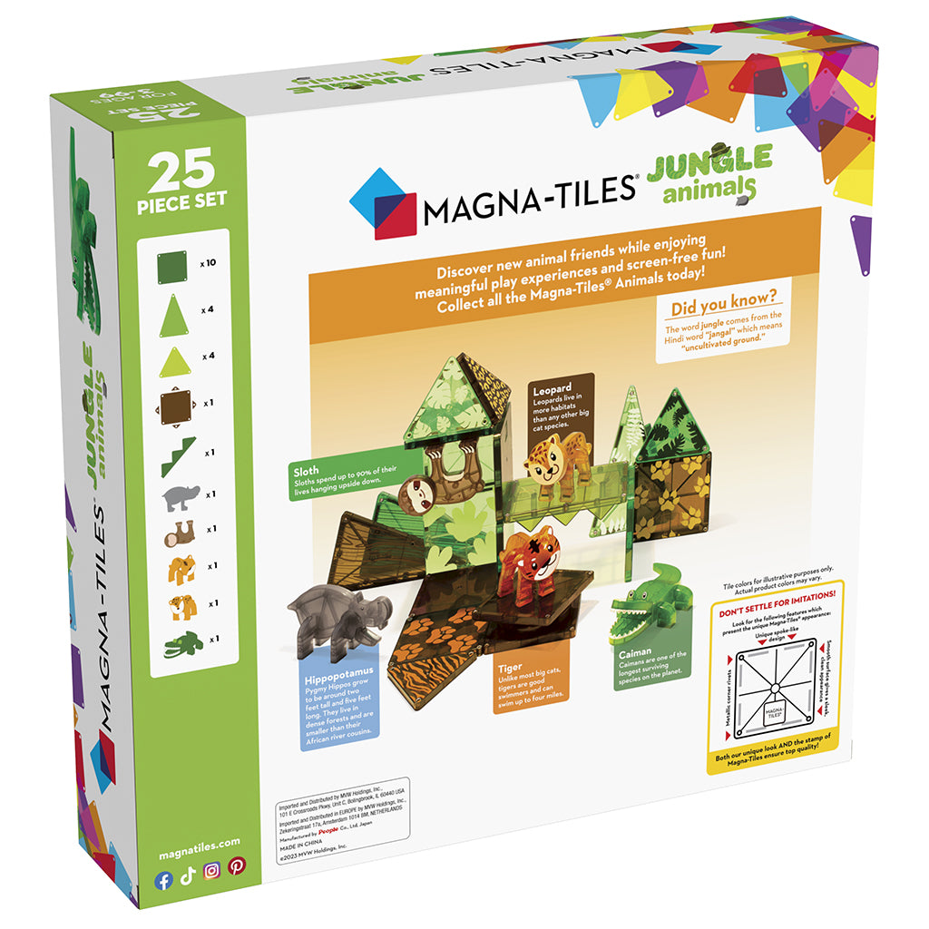 Magna-Tiles Jungle djur, 25 delar