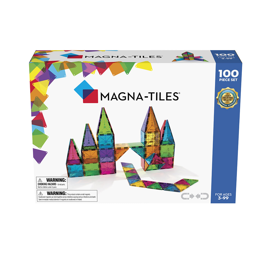 Magna-Tiles Clear Colours, Magnetiskt byggset med 100 delar