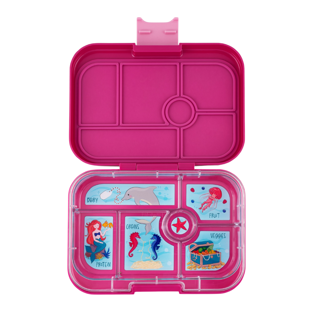 Yumbox lunchlåda med 6 fack, Original - Malibu Purple / Mermaid Tray