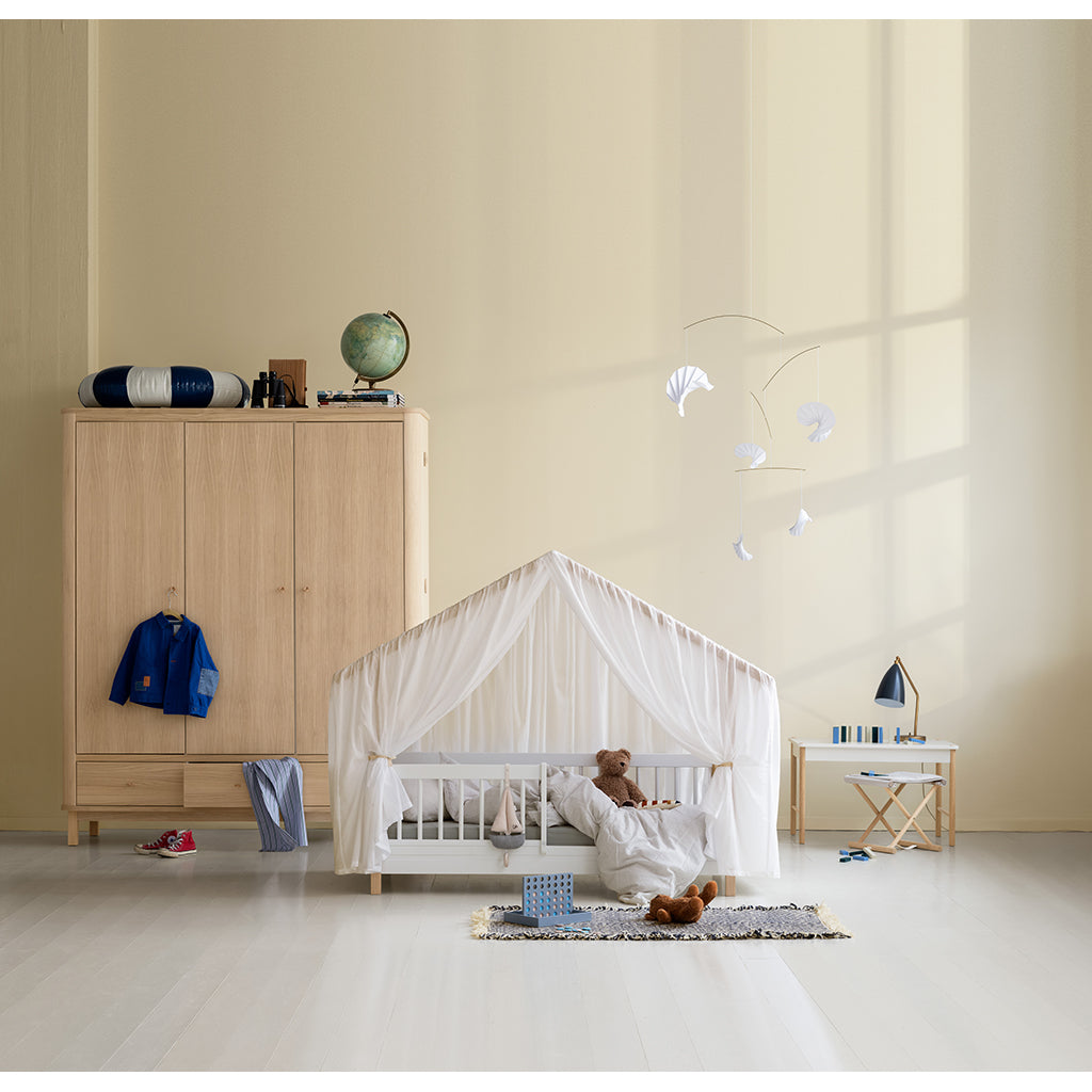 Oliver Furniture Wood Mini+ telt til husseng, Transparant hvid