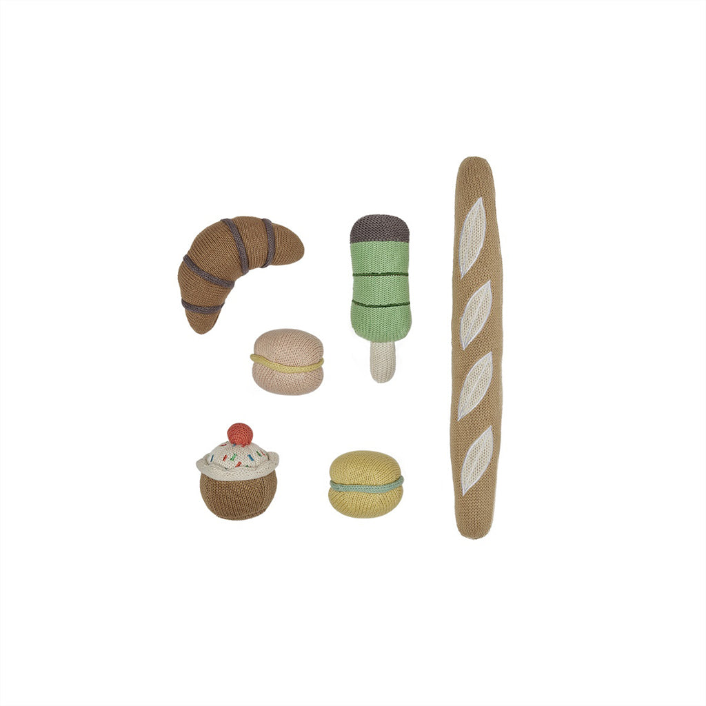 OYOY Yummy Mini leksaksmat, mjuk - Glass och kakor