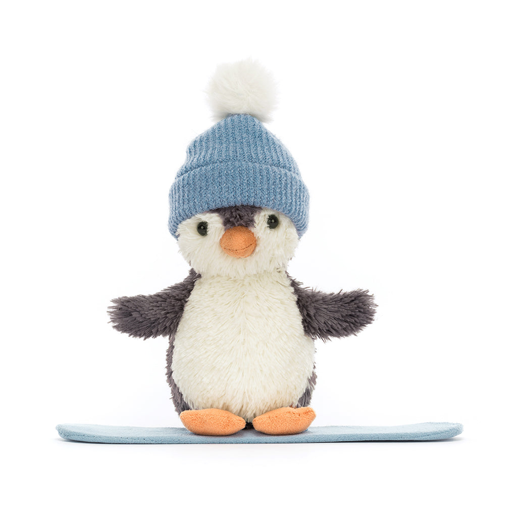 Jellycat gosedjur, Peanut pingvin på snowboard – 12 cm