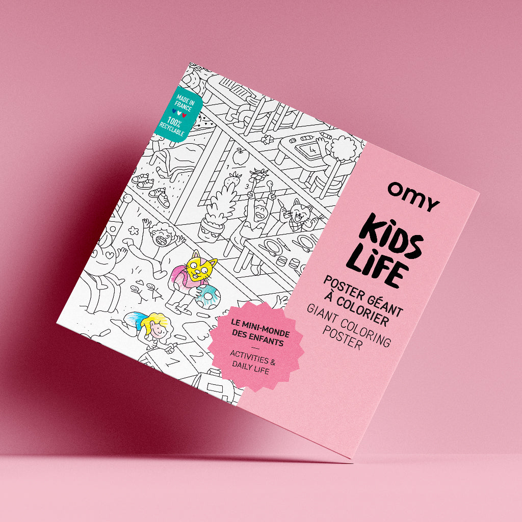 Omy stor affisch för färgläggning, 70 x 100 cm – Kids life