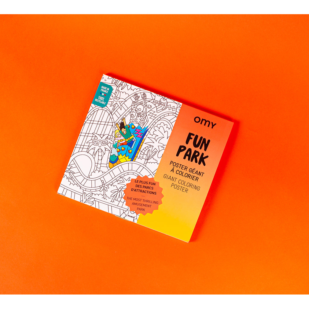 Omy stor färgläggningsplansch, 70 x 100 cm - Fun park
