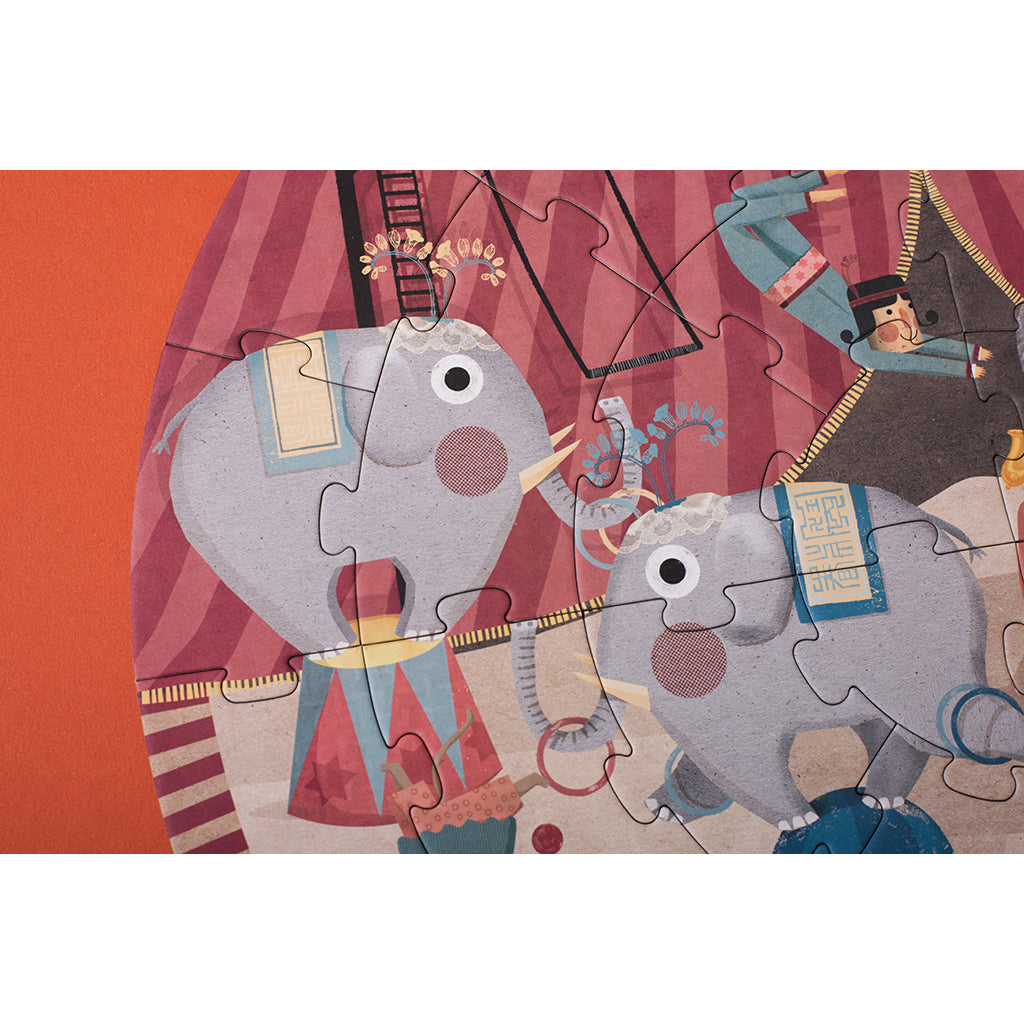 Londji pusselspel, runt, Circus round - 36 bitar