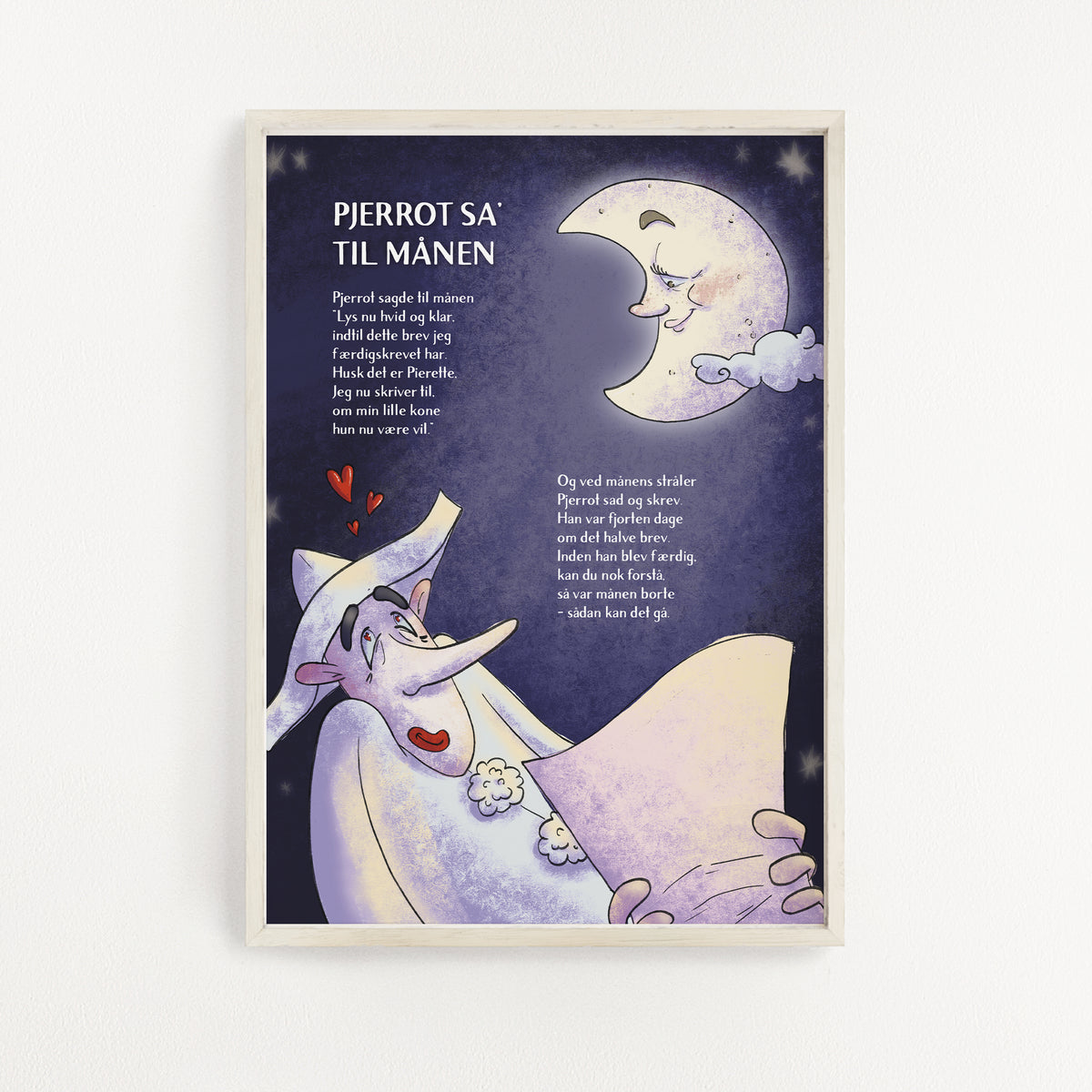 Onion Skin-poster, Pjerrot sa till månen - 30 x 40 cm
