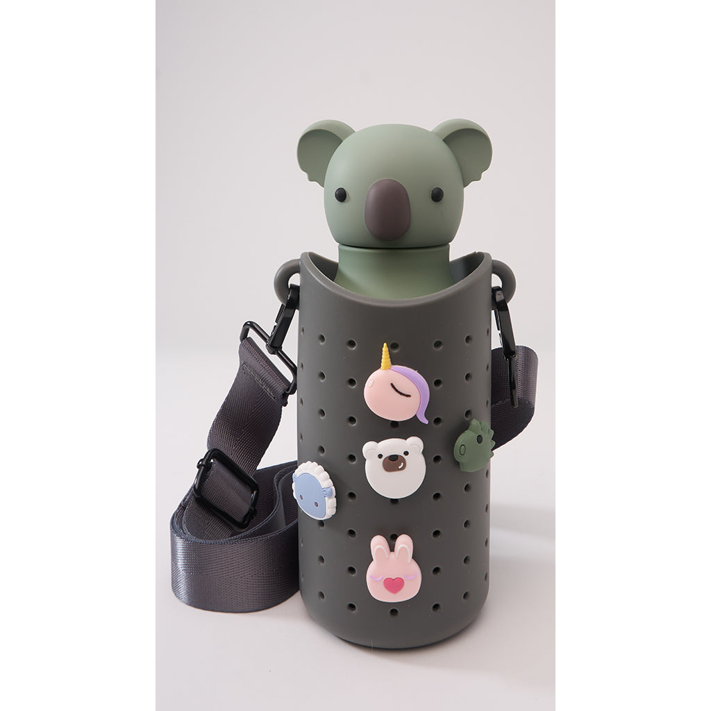 Asobu Sling silikonbandväska för vattenflaska, Smoke