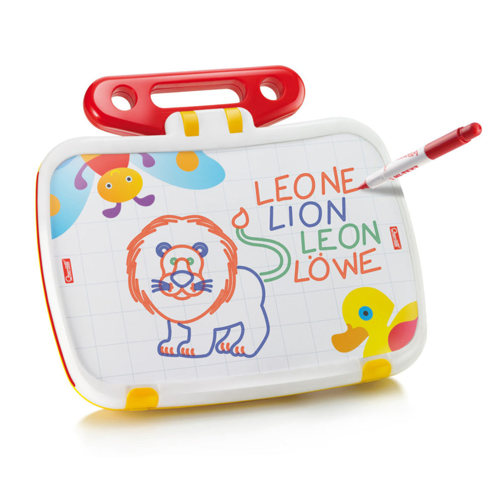 Quercetti magnetisk tavla, set med bokstäver och siffror