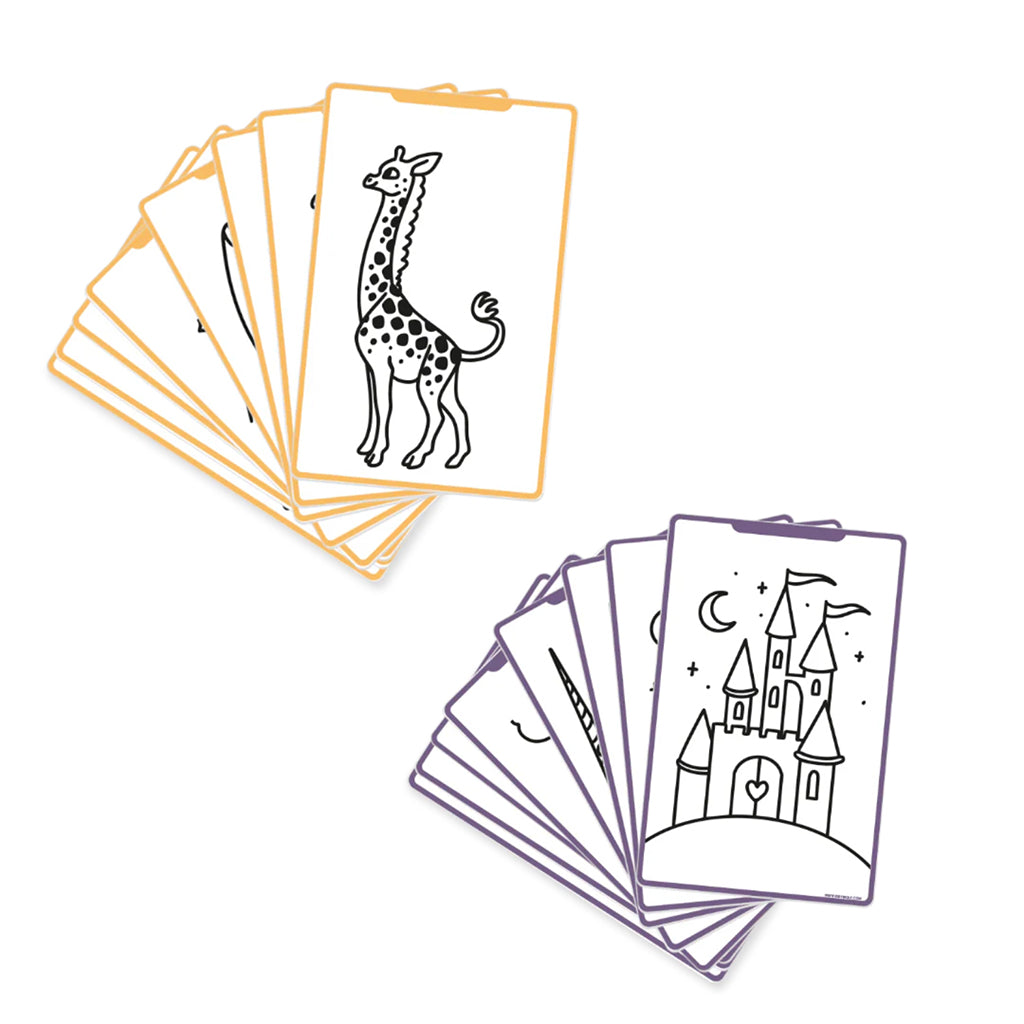 KidyDraw mini refill-kort med ritmallar, Once upon a time